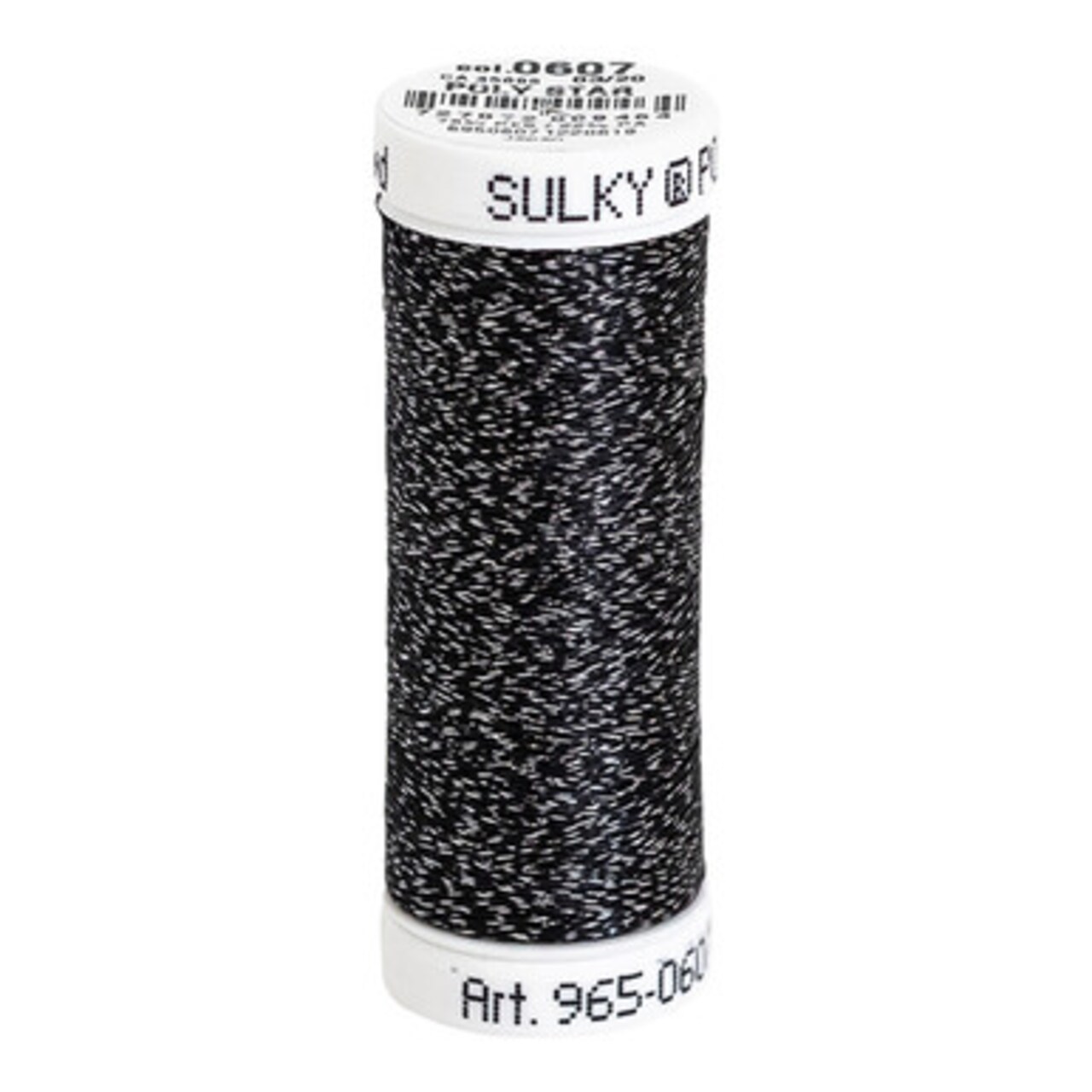 Sulky 30 Wt. Poly Sparkle™ Thread - Charcoal Gray with Silver Sparkle - 290 yd. Spool
